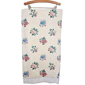 Set 2 Vintage WAMSUTTA Pillowcases King Eyelet FLORAL Supercale Yellow USA 1992